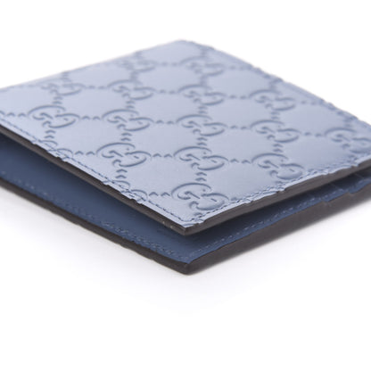 Gucci Guccissima Bi-Fold Wallet Blue 7 of 10
