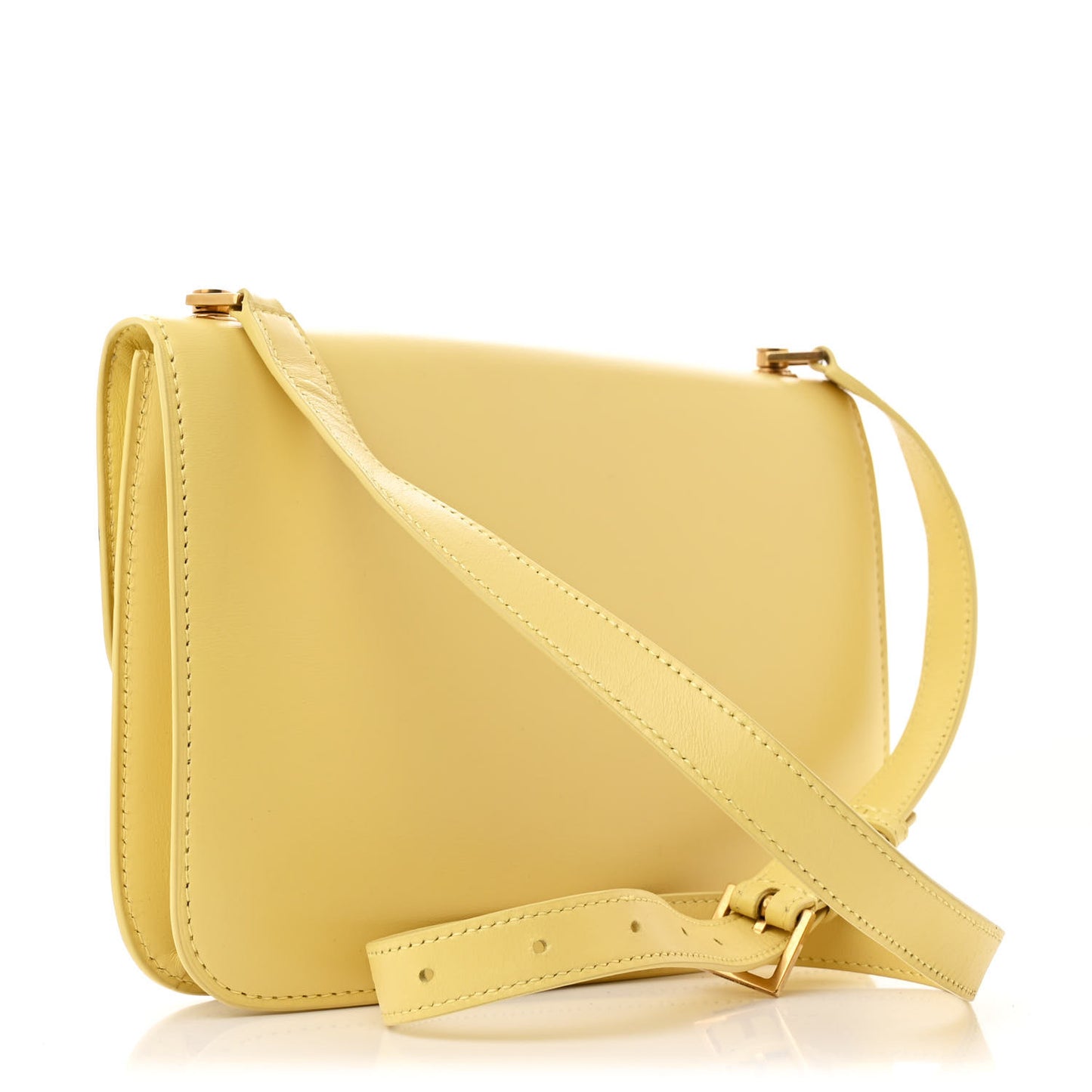 Smooth Calfskin Carre Satchel Paille