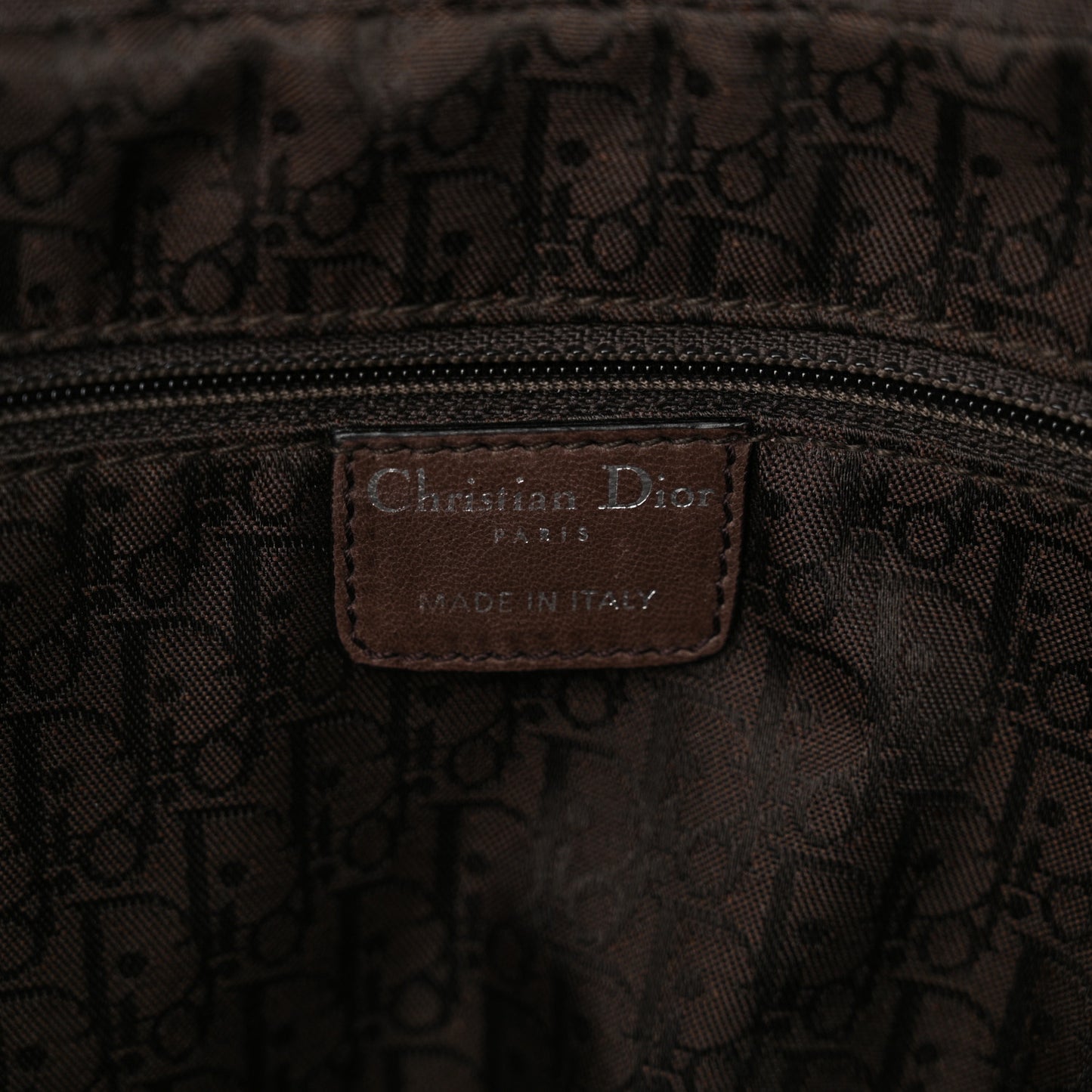 Patent Crocodile Embossed Medium Gaucho Double Saddle Bag Dark Brown