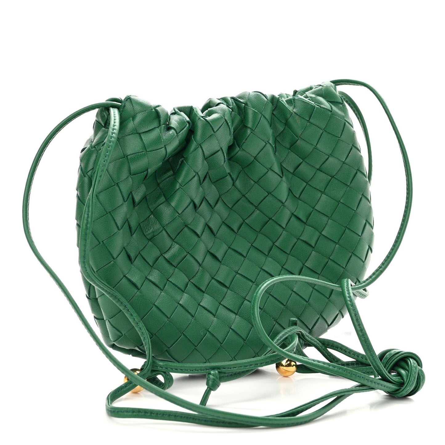 Nappa Intrecciato Mini Bulb Racing Green