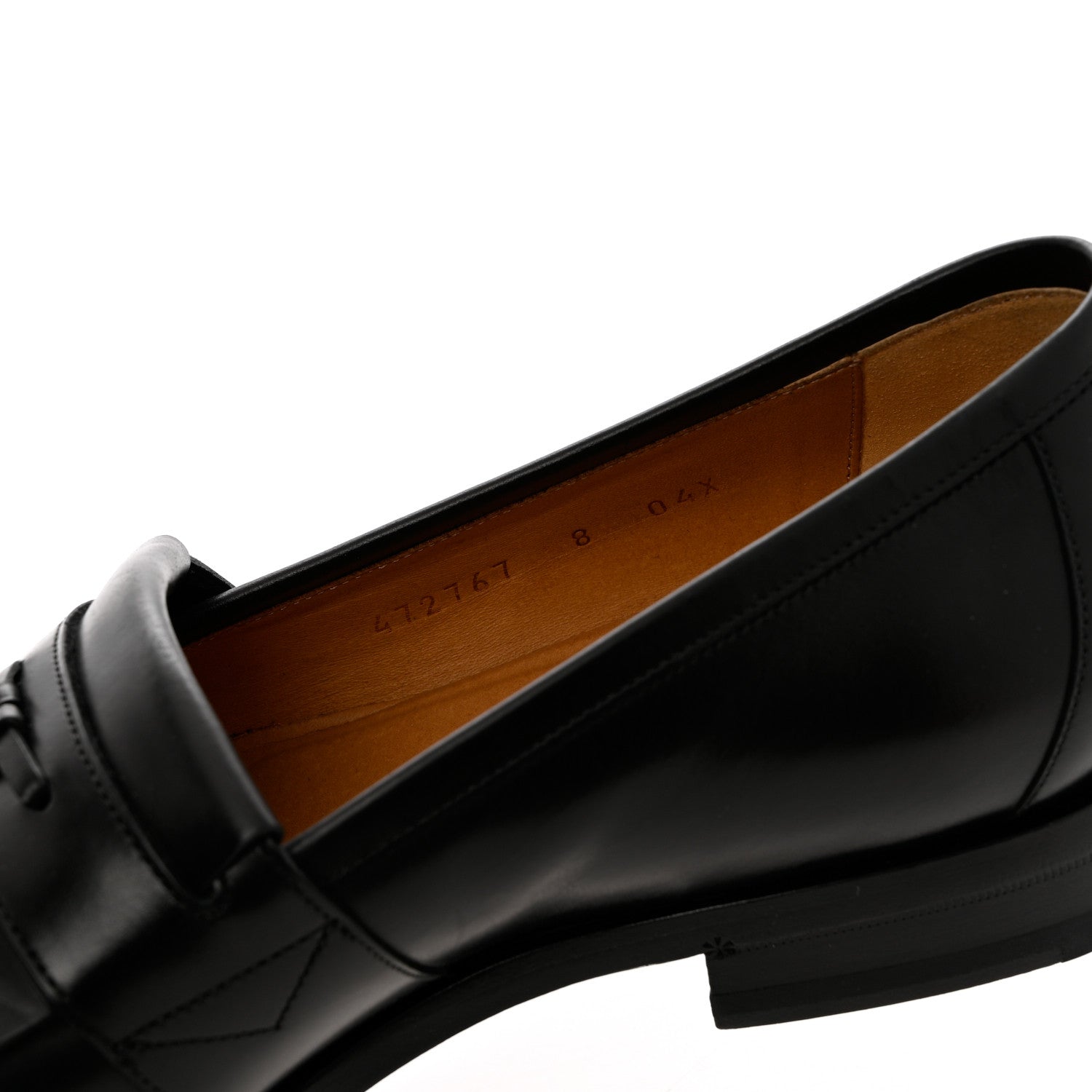 Gucci Calfskin Mens Tassel Loafers 8 Black 6 of 17