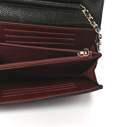 Chanel Caviar Quilted Classic Clutch With Chain Black 5 of 9