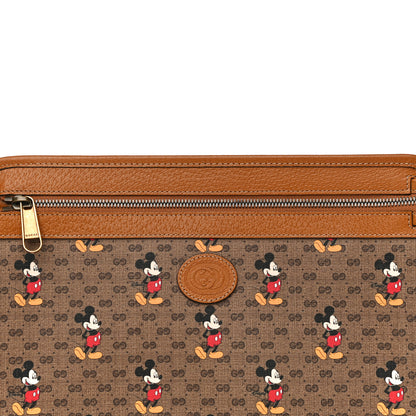 Gucci X DISNEY Mini Vintage GG Supreme Monogram Mickey Mouse Documents Holder Beige Vintage Sun Oil 7 of 9