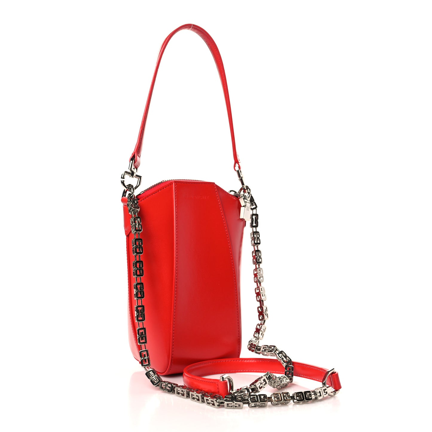 Calfskin Mini Vertical Antigona Red