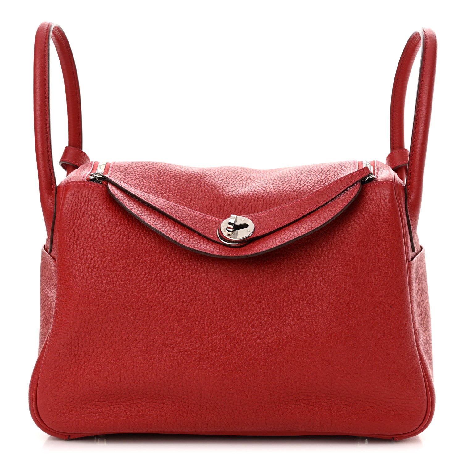 Hermes Taurillon Clemence Lindy 30 Rouge Casaque 1 of 13
