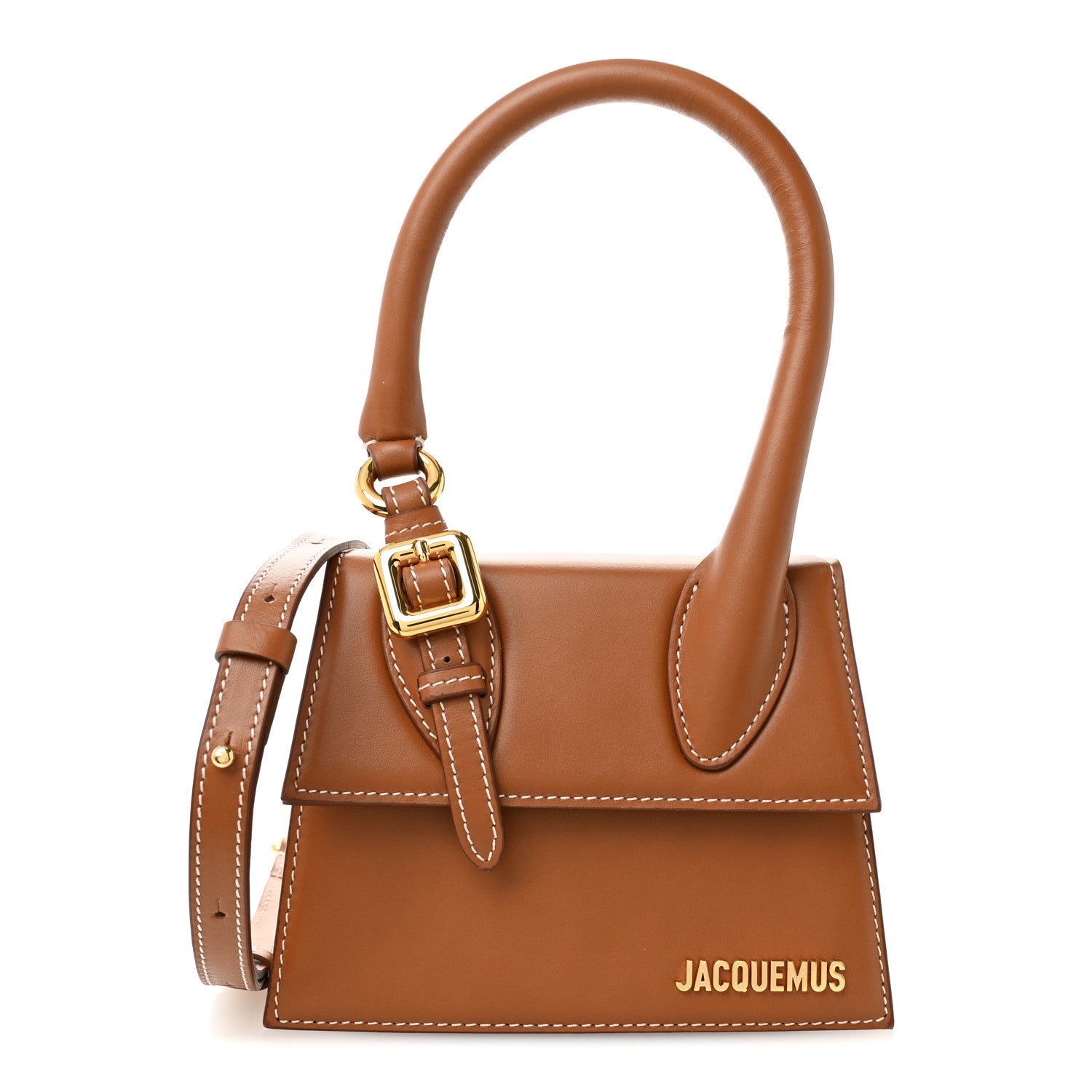 Jacquemus Smooth Calfskin Le Chiquito Boucle Moyen  Light Brown 1 of 9