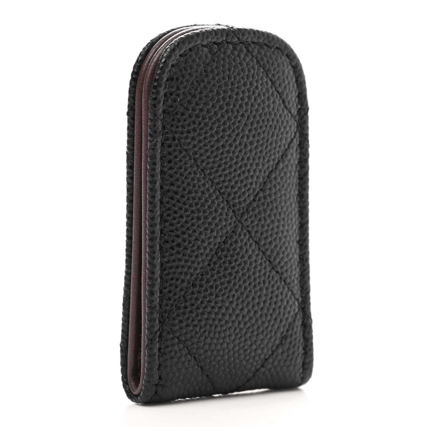Caviar Quilted Money Clip Black