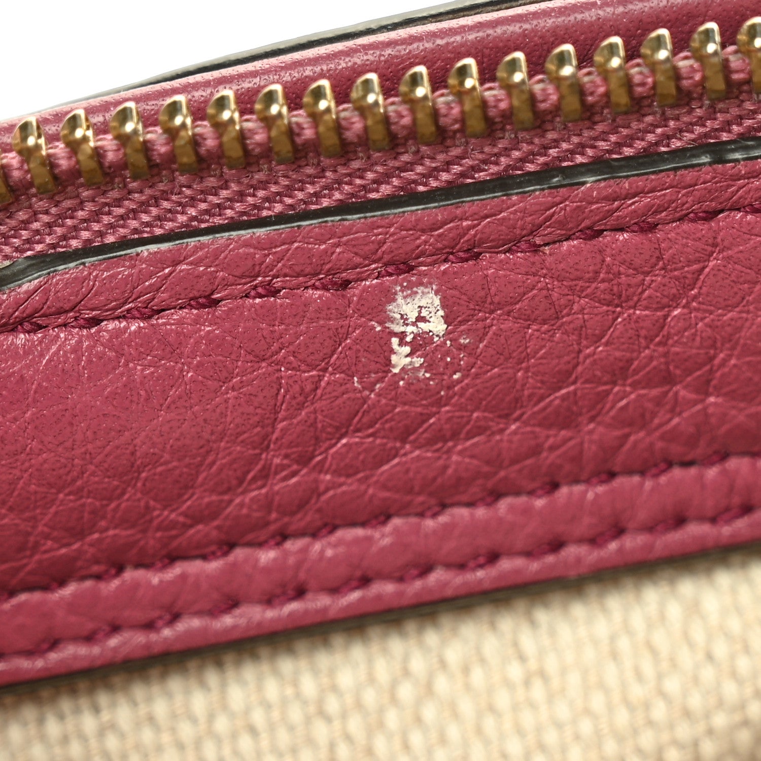 Gucci Pebbled Calfskin Small Soho Top Handle Bag Peonia Flower 9 of 10