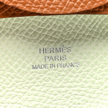 Hermes Epsom Bastia Verso Coin Purse Gold Vert Fizz 6 of 7