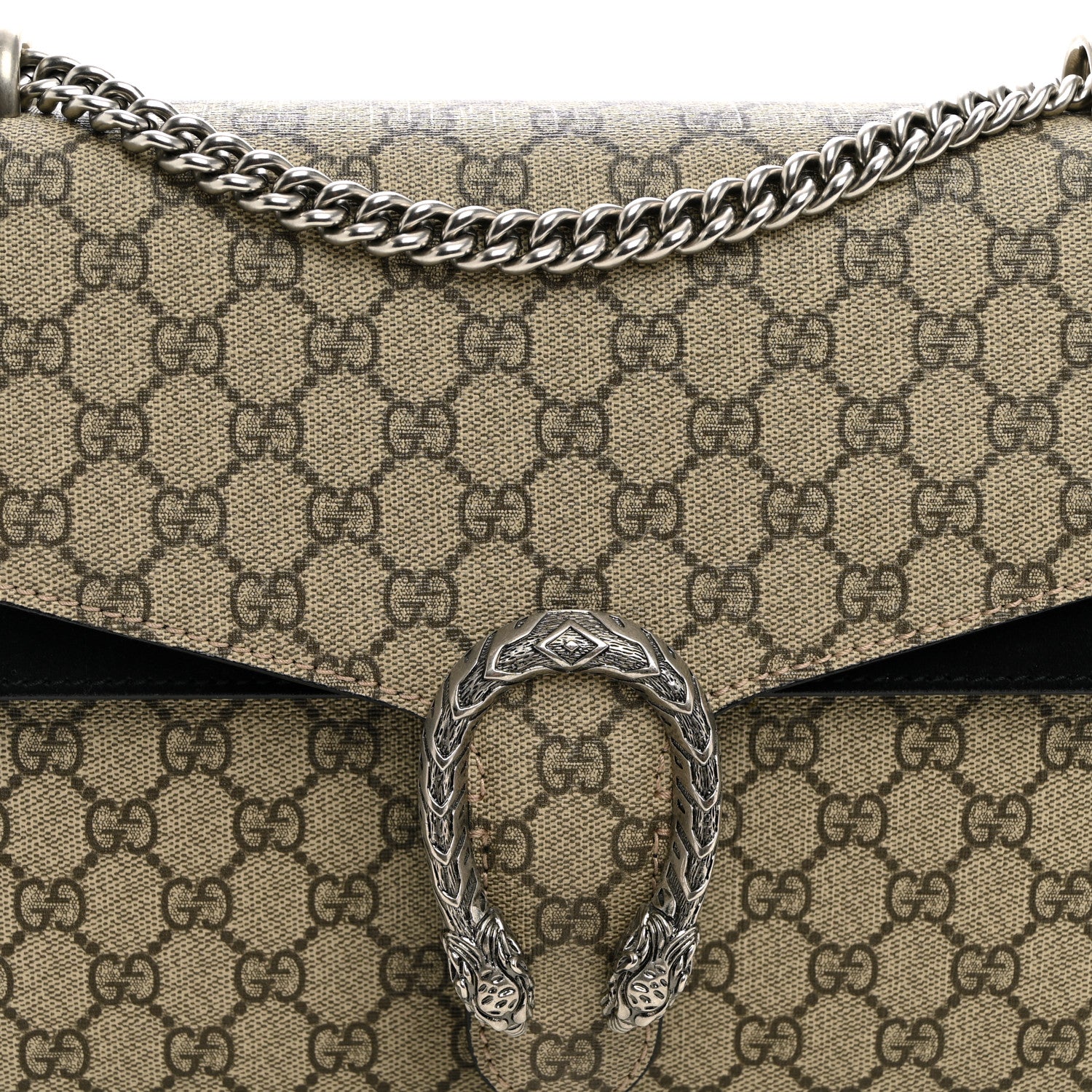 Gucci GG Supreme Monogram Medium Dionysus Shoulder Bag Black 8 of 12