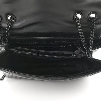 Saint Laurent Calfskin Y Quilted Monogram Medium Loulou Chain Satchel Black 5 of 9