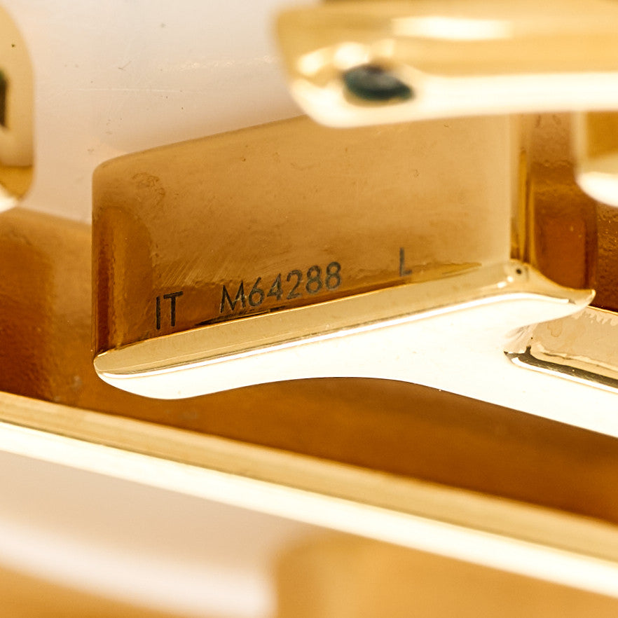 Metal Louise Hoop Earrings Gold