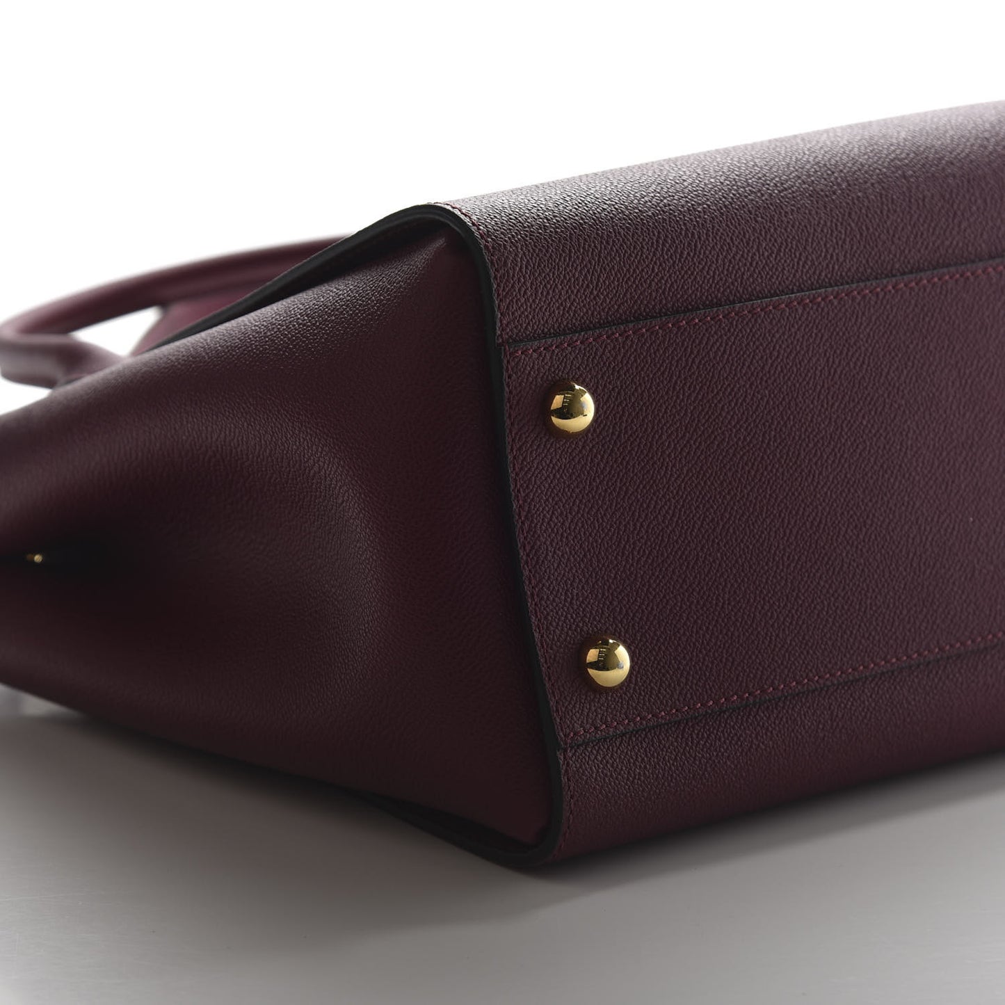 Soft Grain Medium Buckle Tote Dark Plum
