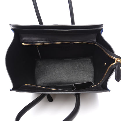 Celine Elephant Calfskin Suede Micro Tri-Color Luggage Sand 4 of 14