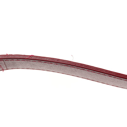 Bottega Veneta Gloss Calfskin Croc Embossed Intreccio Cassette Crossbody Bag Cherry 11 of 14