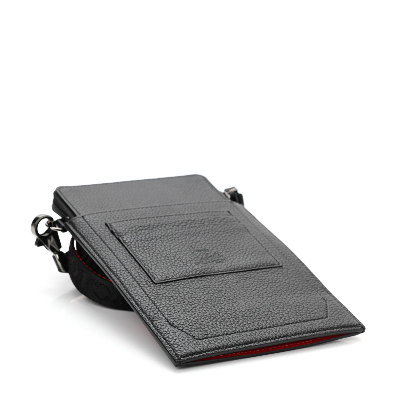 Christian Louboutin Calfskin Gomme Loubilab Batt Clutch Loubi Black 6 of 7