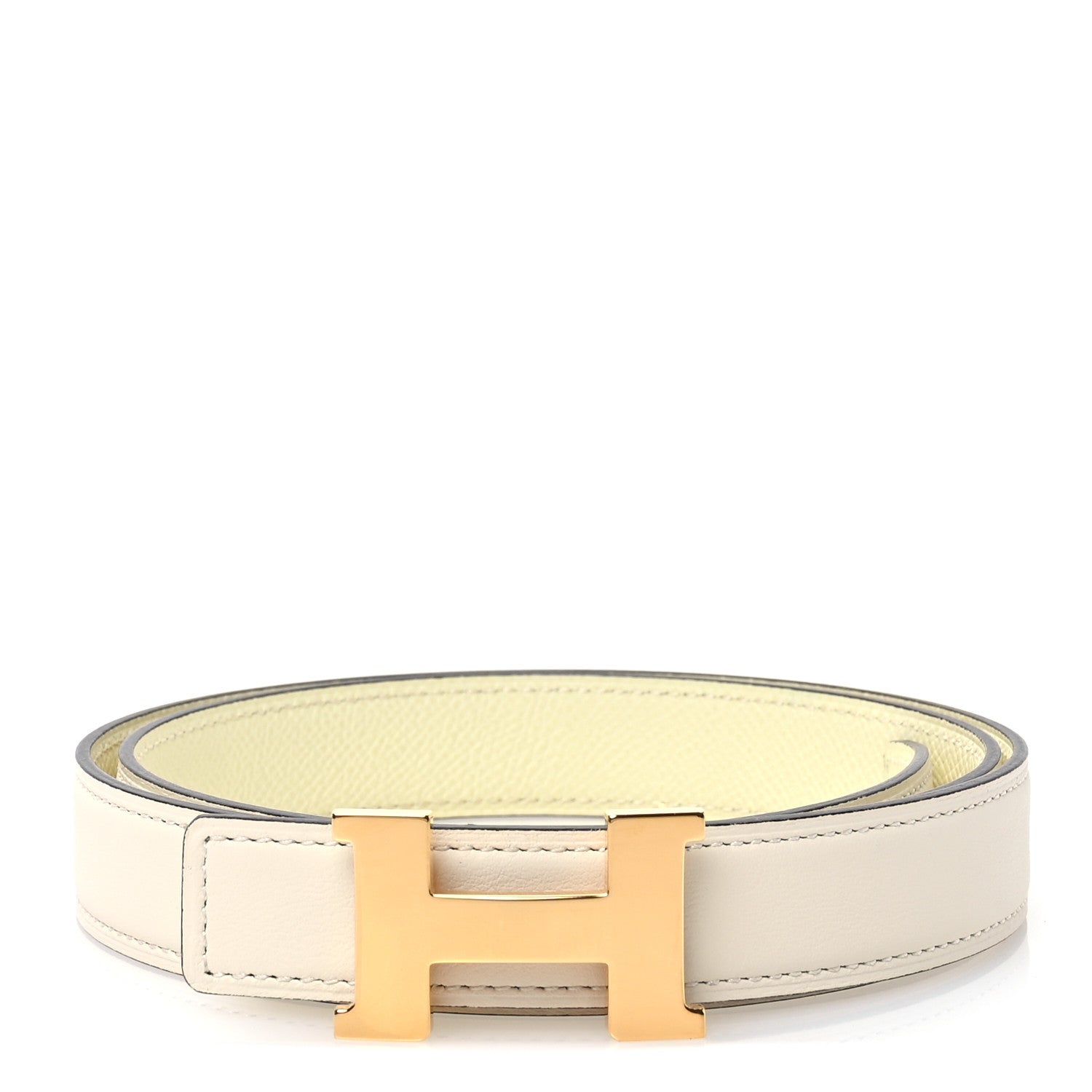Hermes Swift Epsom 24mm Mini Constance H Belt 85 34 Nata Jaune Milton 1 of 5