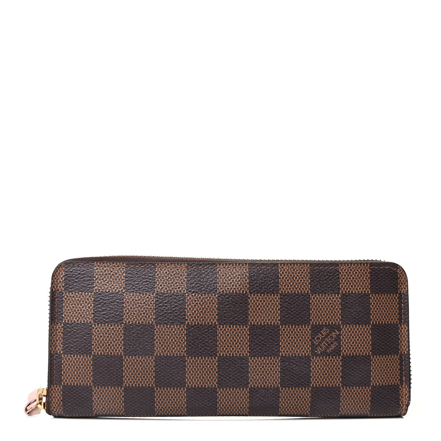 Louis Vuitton Damier Ebene Clemence Wallet Rose Ballerine 1 of 5