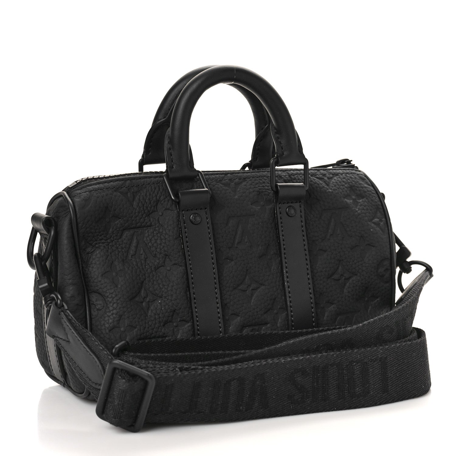 Louis Vuitton Monogram Taurillon Keepall Bandouliere 25 Black 2 of 6
