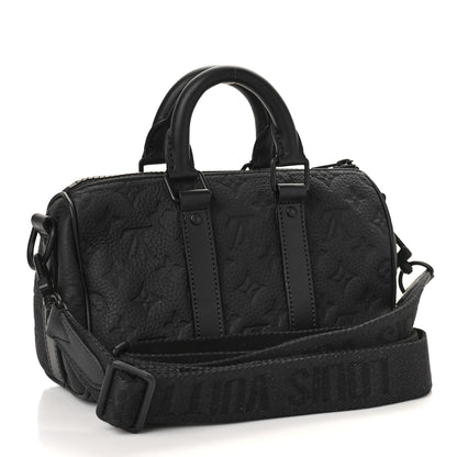 Louis Vuitton Monogram Taurillon Keepall Bandouliere 25 Black 2 of 6