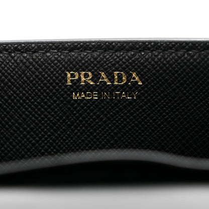 Prada Saffiano Triangle Logo Mermaid Print Mini Crossbody Bag Black 6 of 10