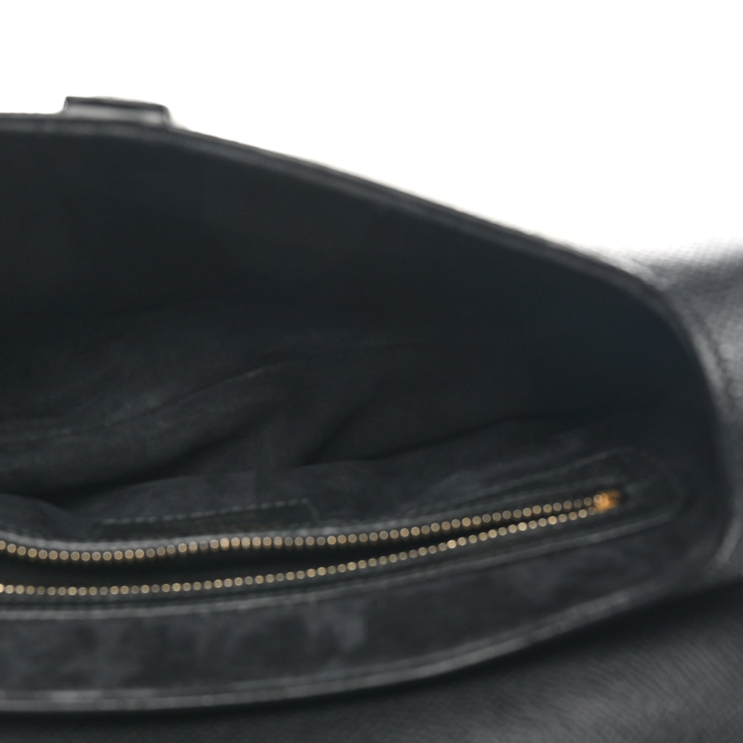 Grained Calfskin Saddle Bag With Strap Black