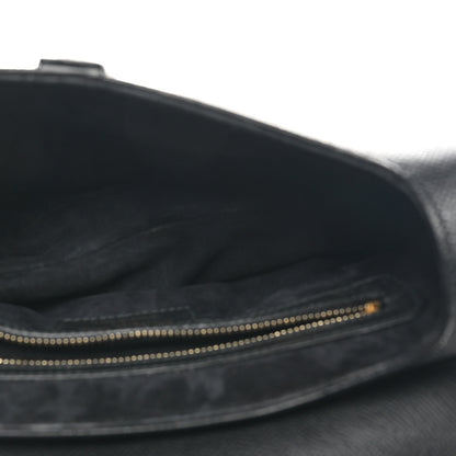 Christian Dior Grained Calfskin Saddle Bag With Strap Black 5 of 10