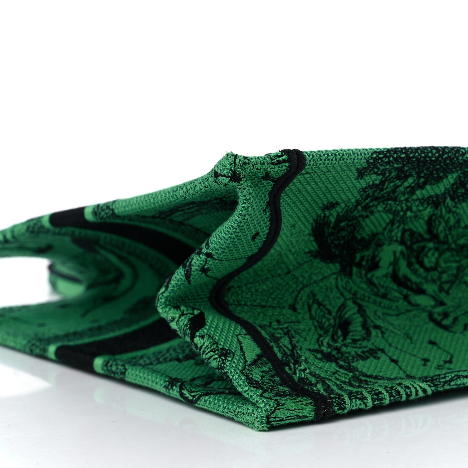Christian Dior Canvas Embroidered Medium Zodiac Toile De Jouy Book Tote Green 7 of 8