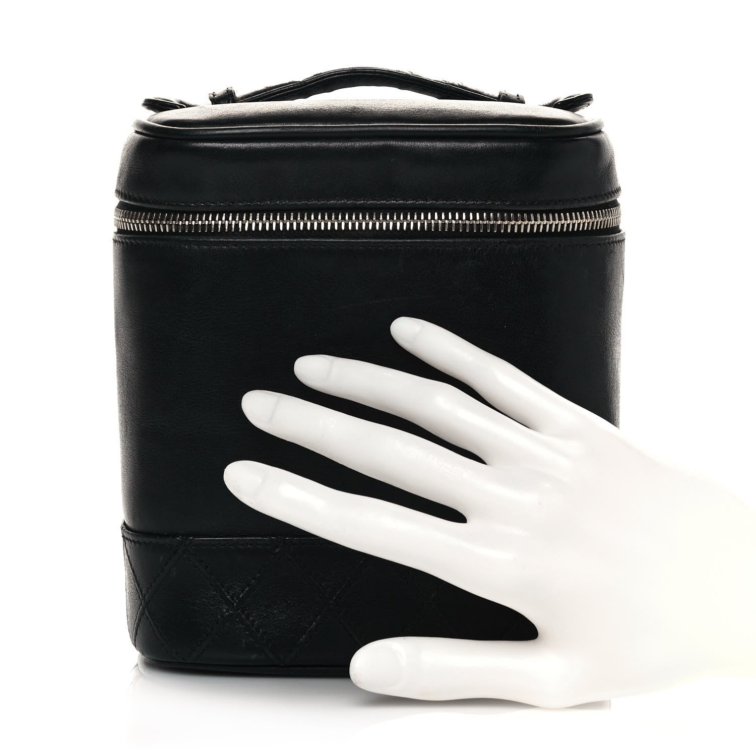 Chanel Calfskin Cosmetic Vanity Bag Black 2 of 19