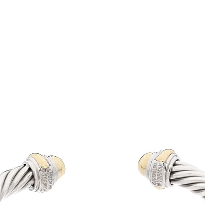 David Yurman Sterling Silver 14K Yellow Gold 7mm Cable Classics Dome Bracelet 3 of 3