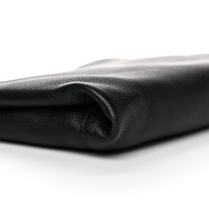 Prada Vitello Daino Zippered Shoulder Bag Black 8 of 11