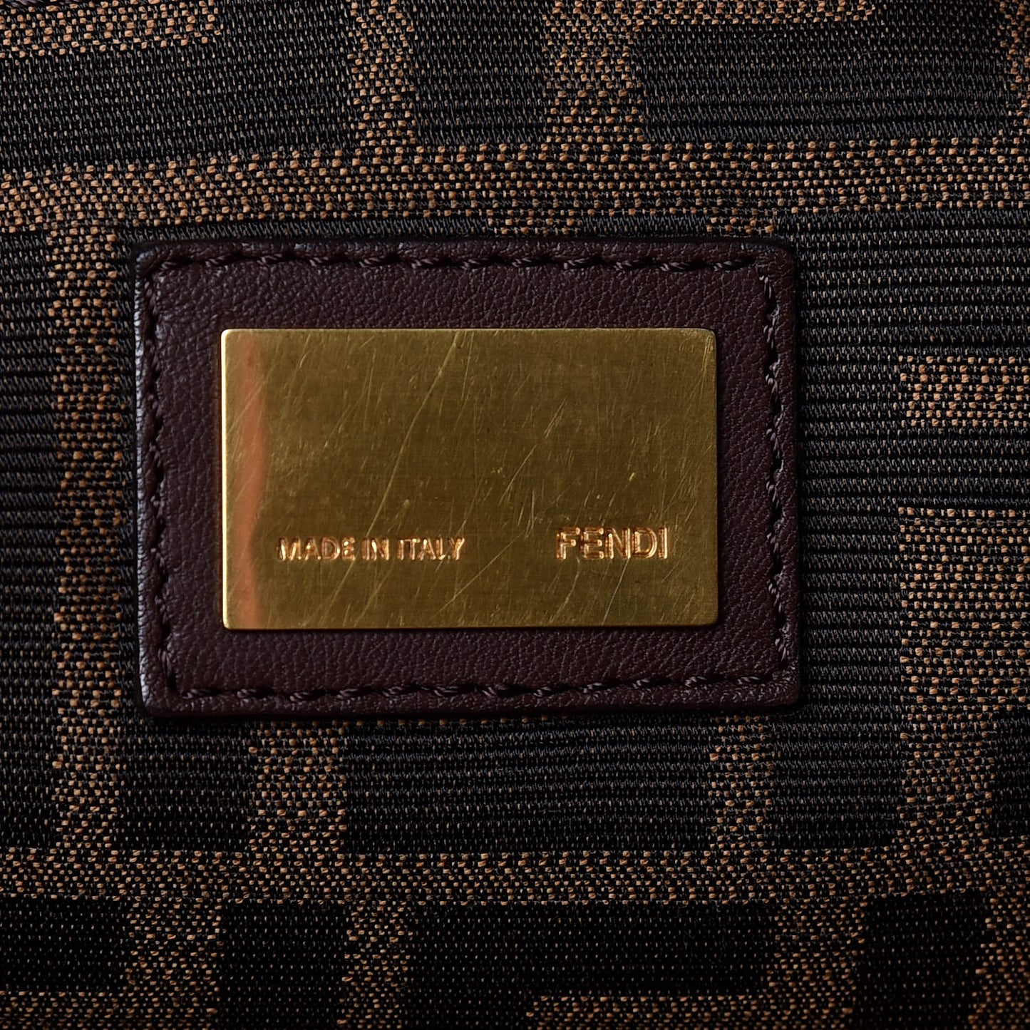 Vitello Zucca Large Peekaboo Iconic Satchel Marrone Tobacco