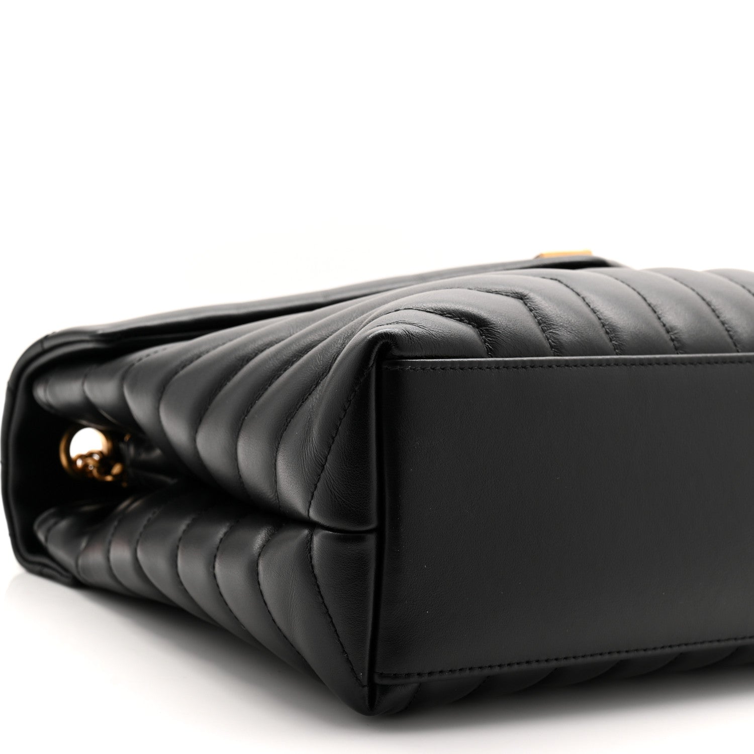 Saint Laurent Calfskin Y Quilted Monogram Medium Loulou Chain Satchel Black 9 of 10