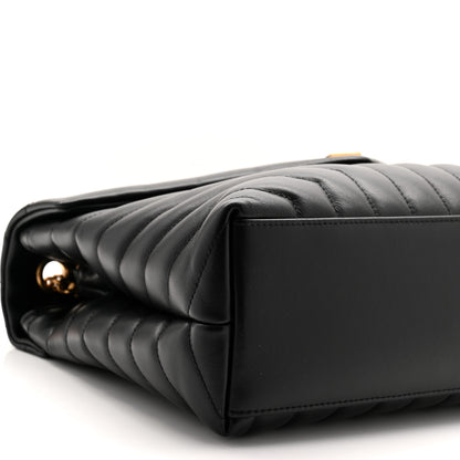 Saint Laurent Calfskin Y Quilted Monogram Medium Loulou Chain Satchel Black 9 of 10