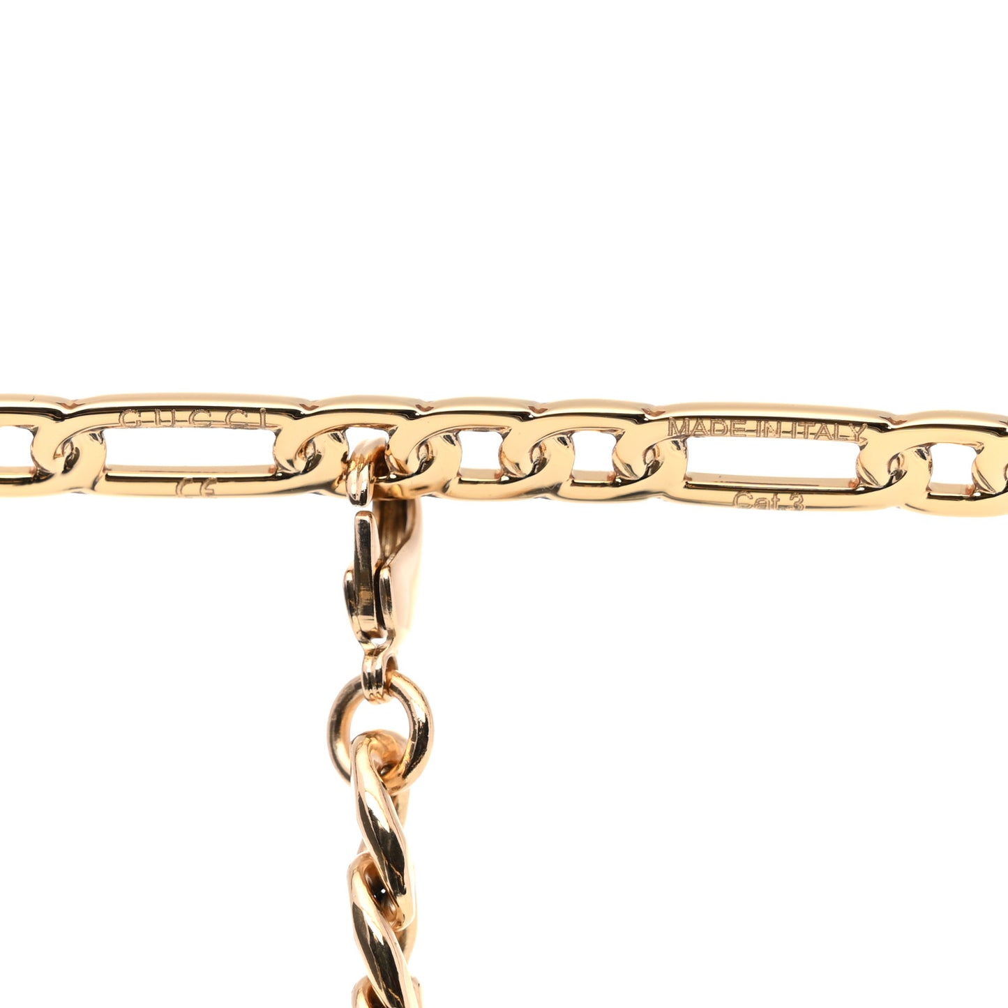 Aviator Charm Chain Sunglasses GG0727S Gold