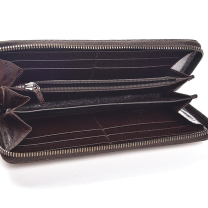 Gucci Monogram Metal Bar Zip Around Wallet Dark Brown 5 of 8