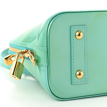 Louis Vuitton Vernis Alma BB Blue Lagon 7 of 8