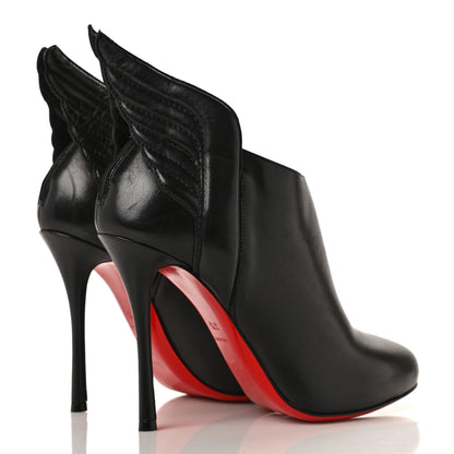 Christian Louboutin Shiny Nappa Mercura 100 Booties 37.5 Black 4 of 8