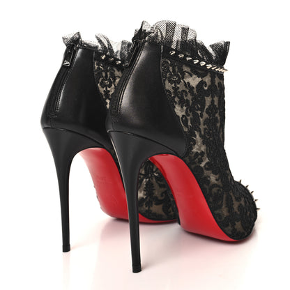 Christian Louboutin Lace Studded Pigalle 100 Booties 39.5 Black 4 of 8