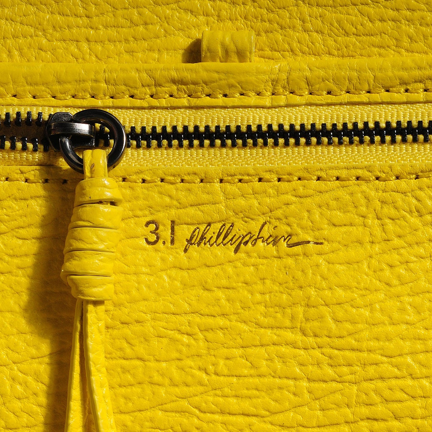 3.1 Leather Large Pashli Satchel Electric Yellow