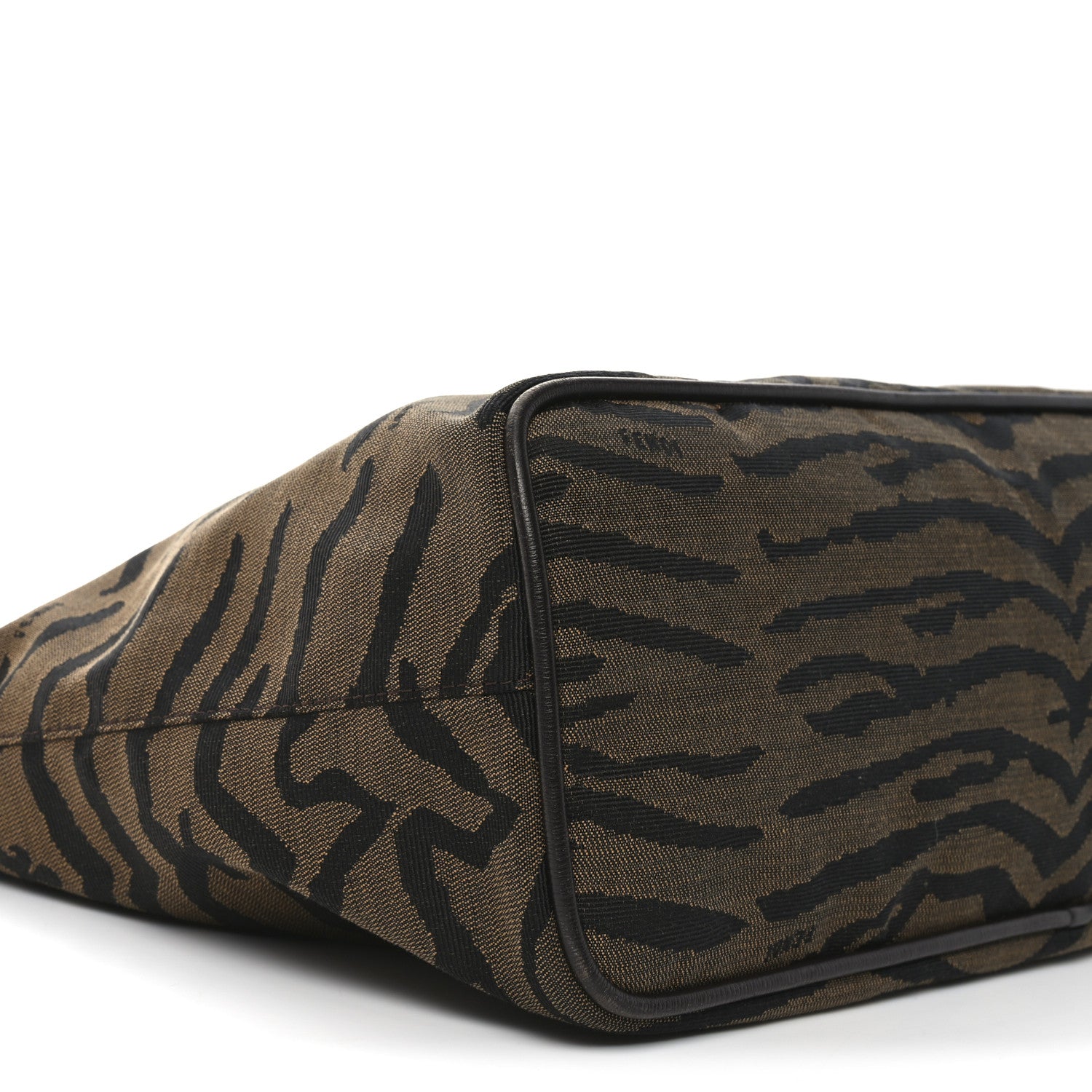 Fendi Canvas Tiger Print Tote Brown 8 of 11