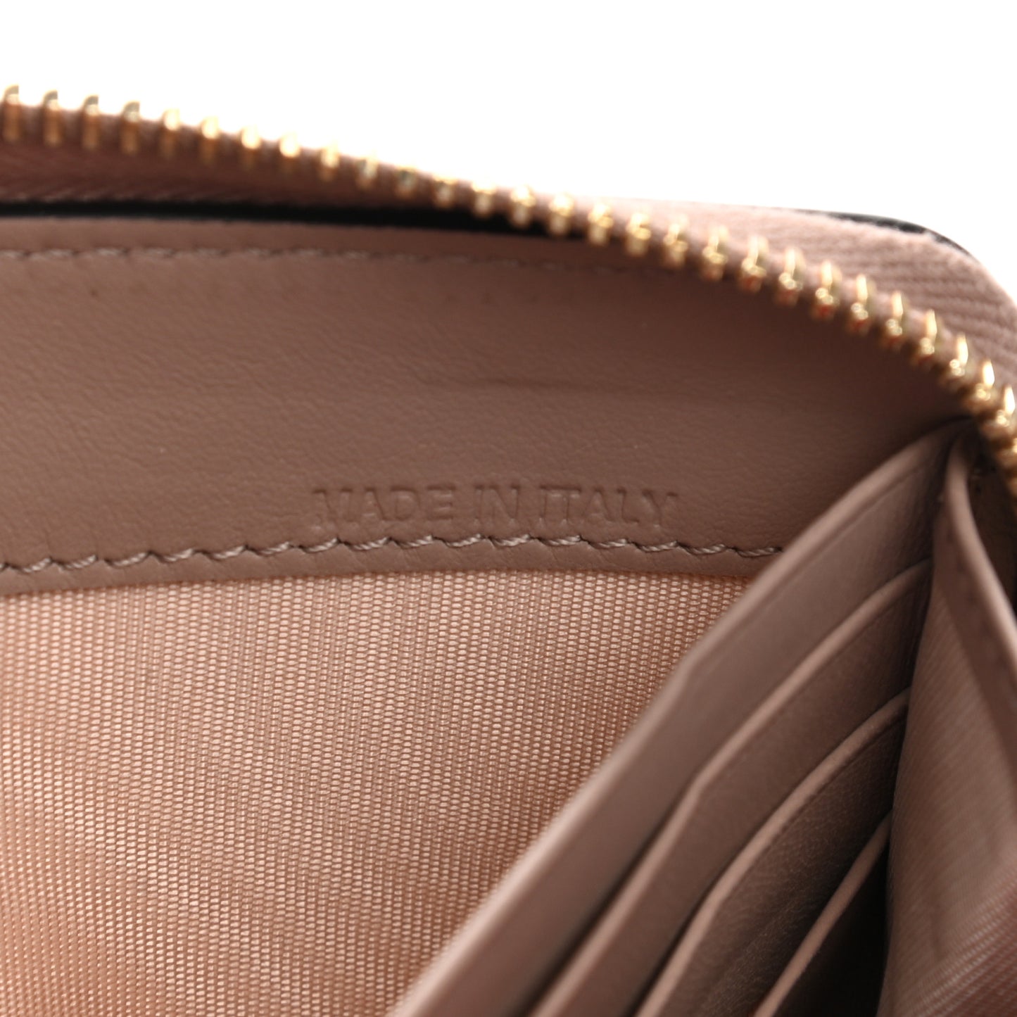 Nappa Rockstud Spike Zip Around Wallet Poudre