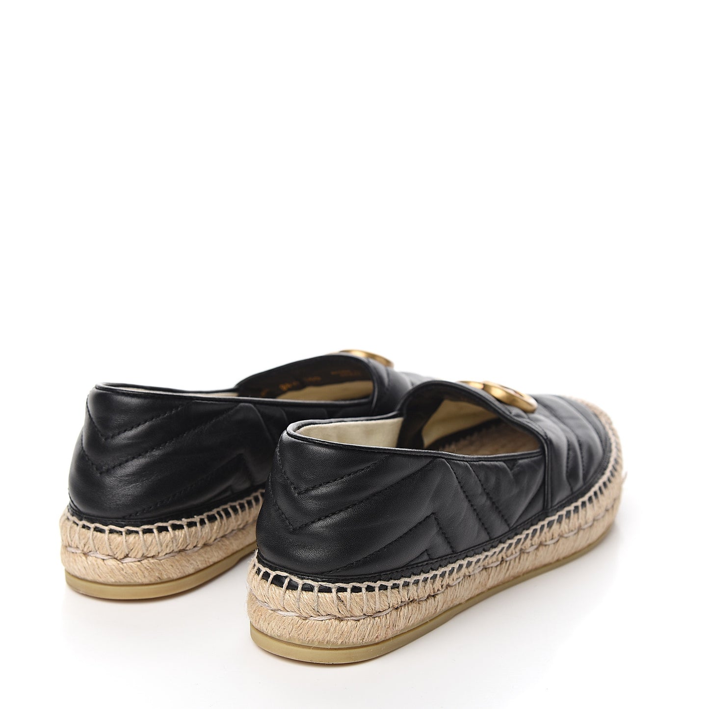 Nappa Matelasse GG Marmont Espadrilles 38.5 Black