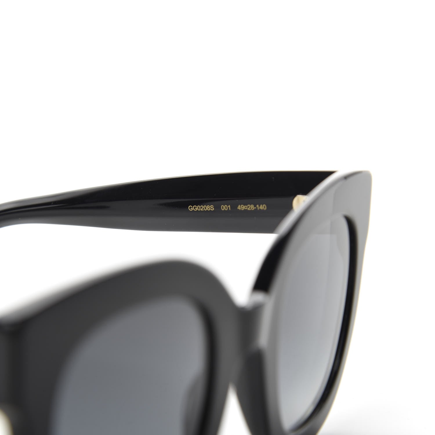 Gucci Acetate Crystal Star Round Frame Sunglasses GG0208S Black 6 of 8