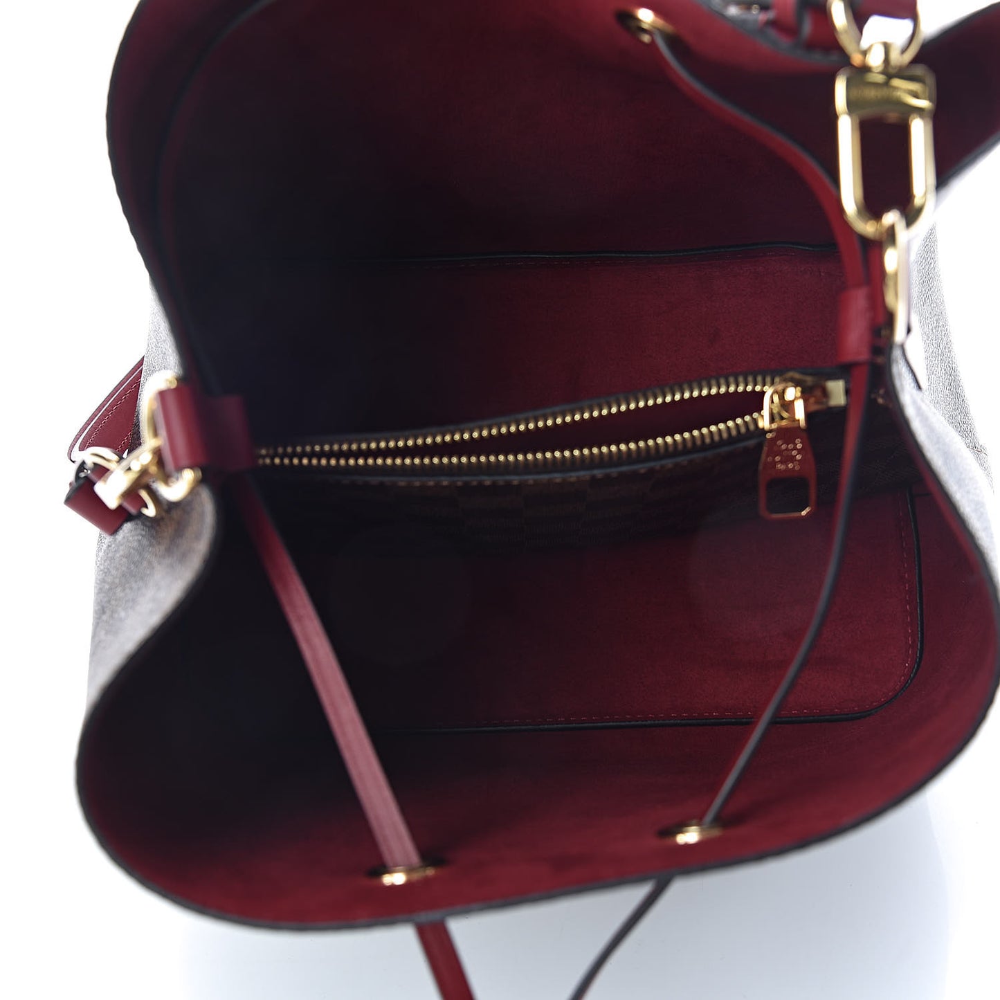 Damier Ebene Neonoe MM Cherry Berry