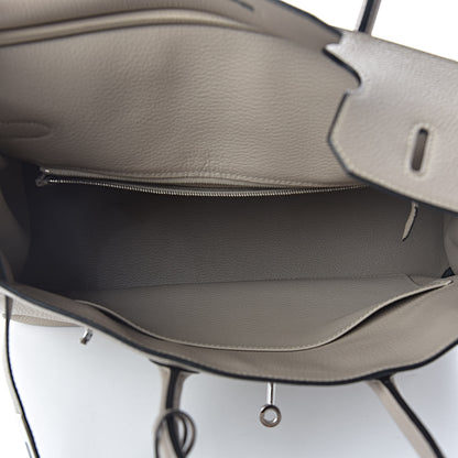 Hermes Taurillon Clemence Birkin 35 Gris Tourterelle 7 of 32