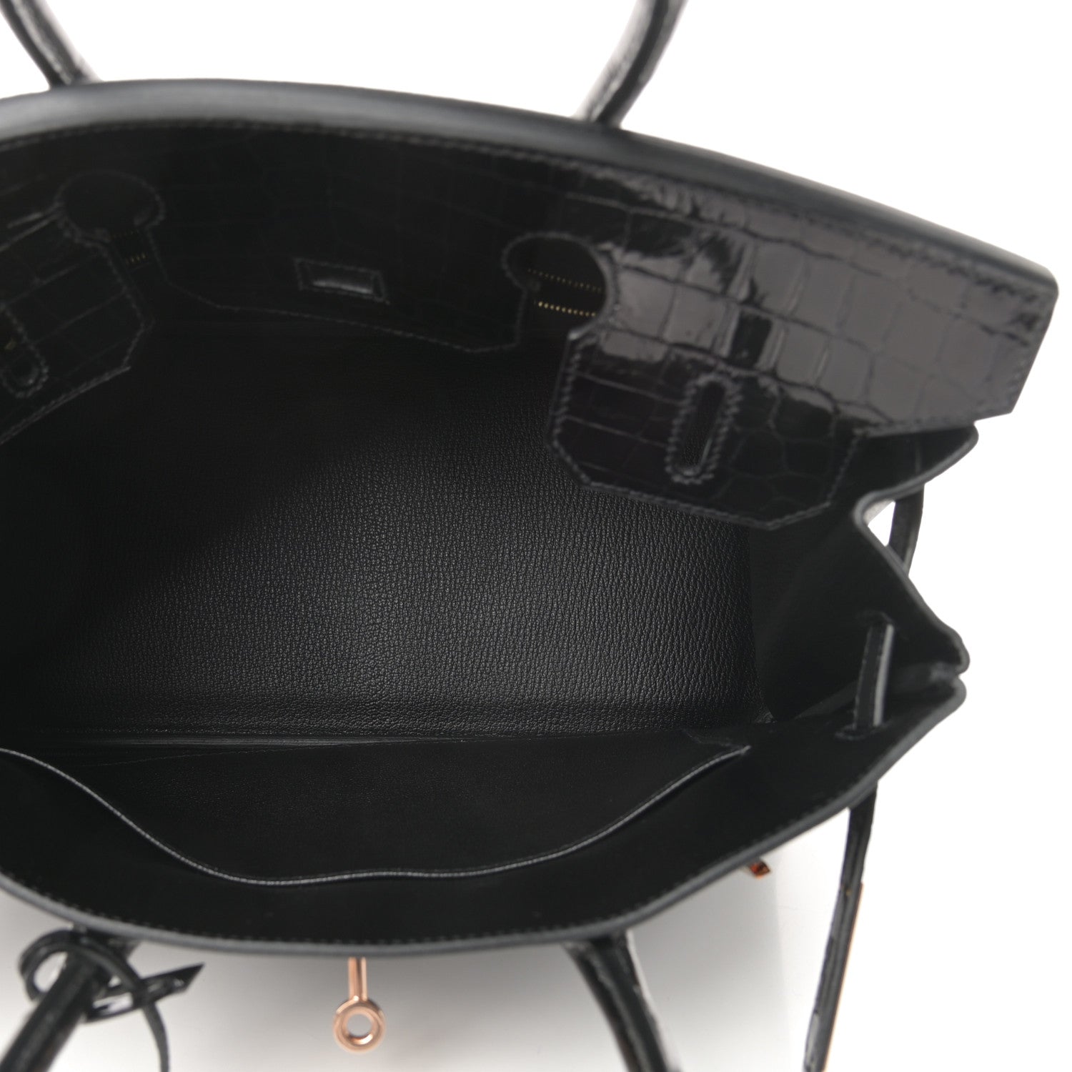 Hermes Taurillon Novillo Shiny Niloticus Crocodile Birkin Touch 30 Black 5 of 11