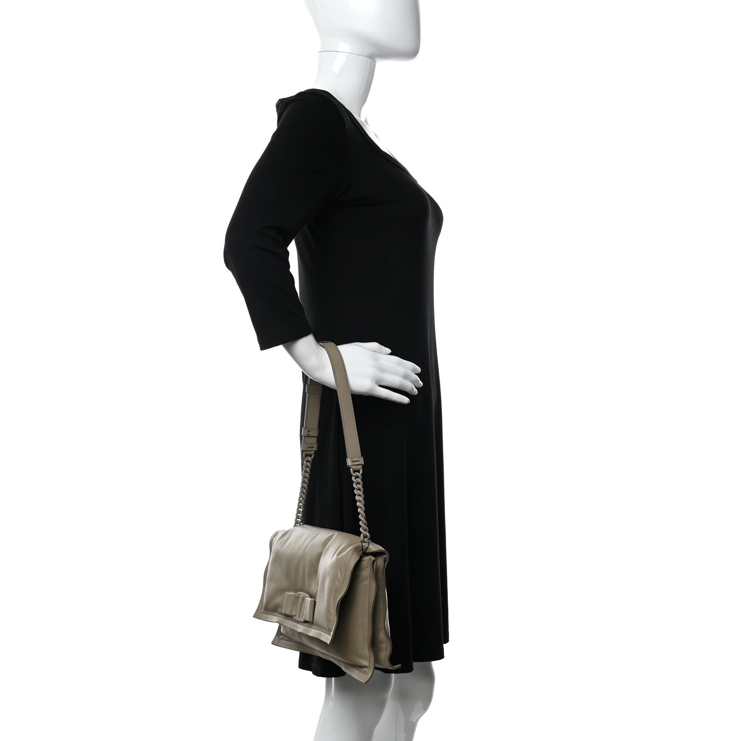 Salvatore Ferragamo Calfskin Small Viva Bow Shoulder Bag Bay Leaf 2 of 11