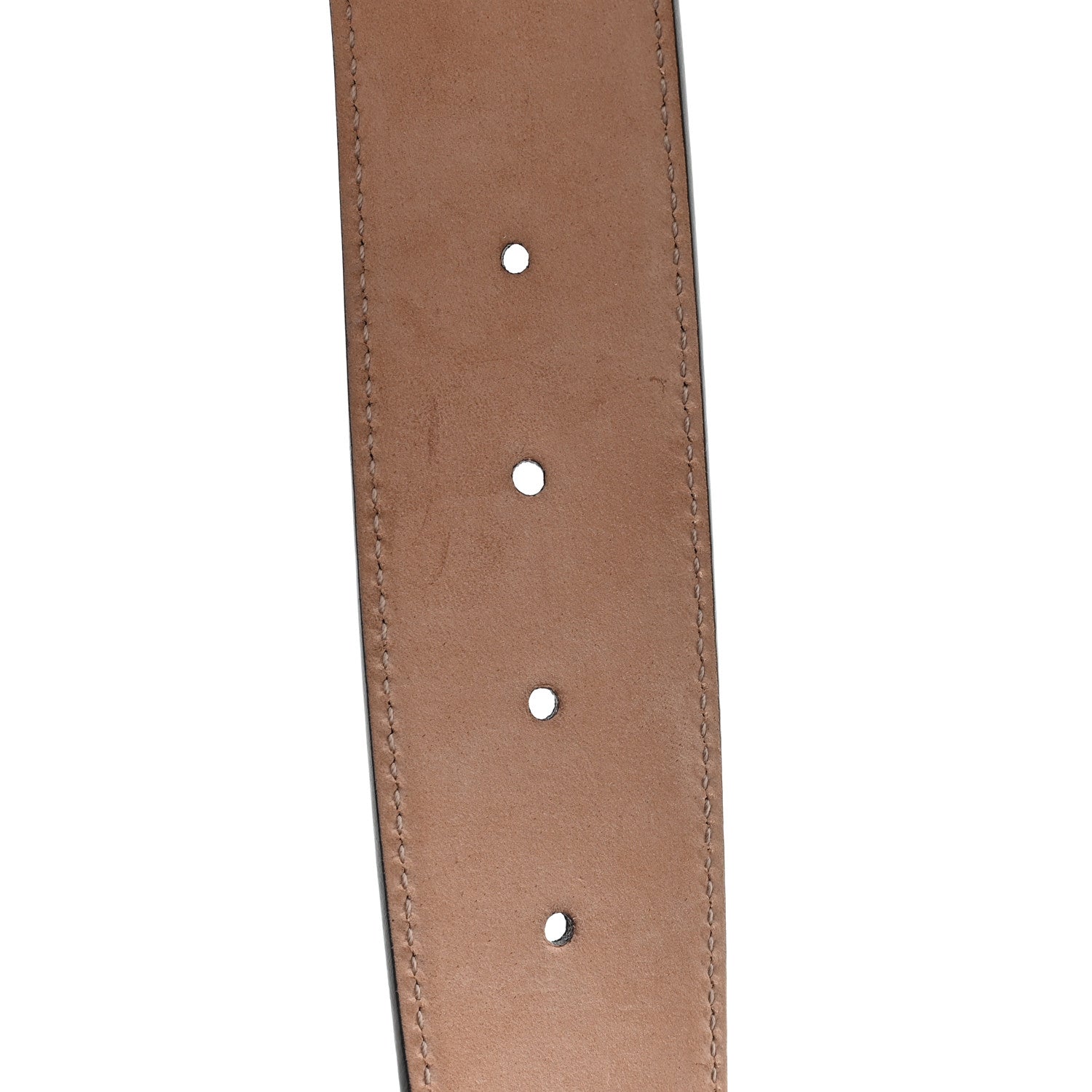Gucci GG Supreme Monogram Selleria Calfskin Interlocking G Belt 100 40 Beige Ebony Cocoa 3 of 4