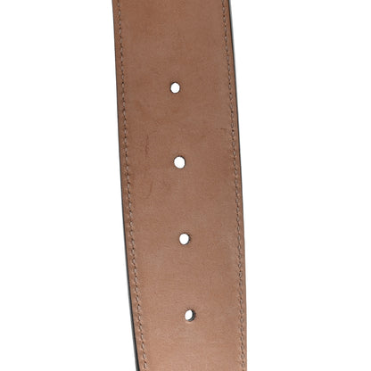 Gucci GG Supreme Monogram Selleria Calfskin Interlocking G Belt 100 40 Beige Ebony Cocoa 3 of 4